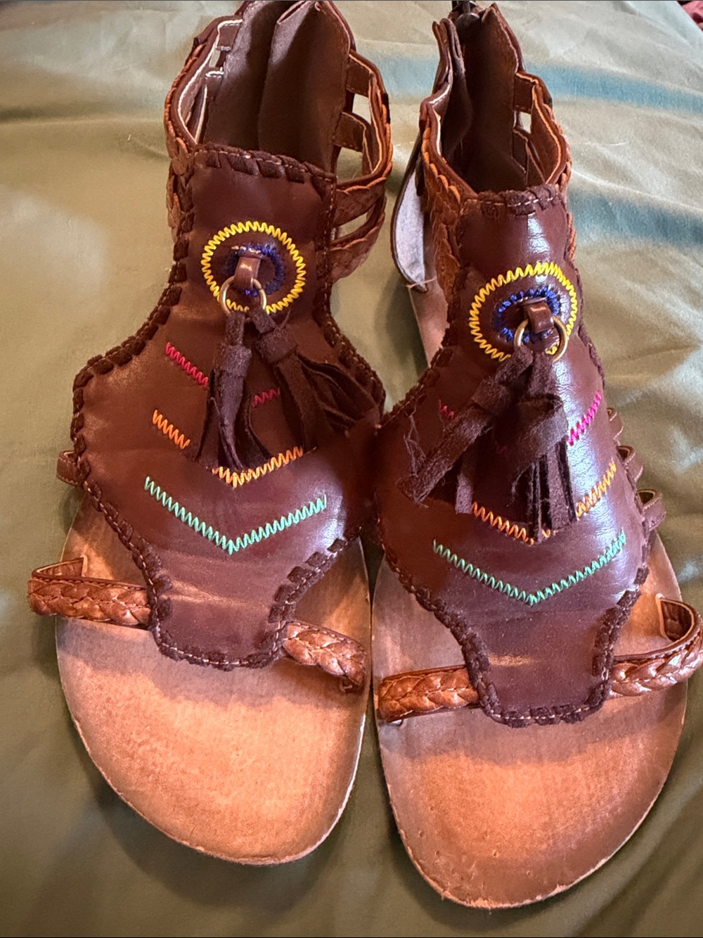 Tassel Gladiator Sandals - Women's Casual Summer Shoes